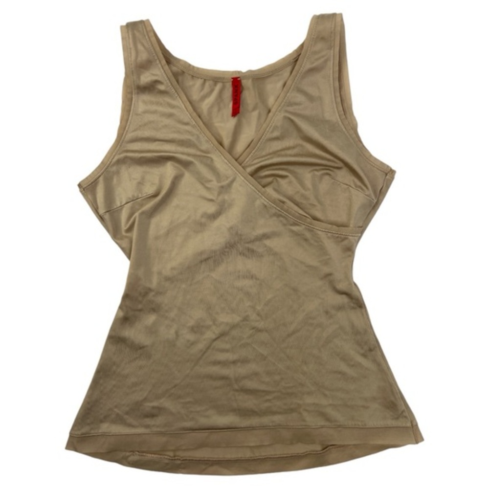 SPANX WOMEN’S NUDE CROSSOVER V NECK TANK SHAPE WEAR CAMISOLE  SZ L